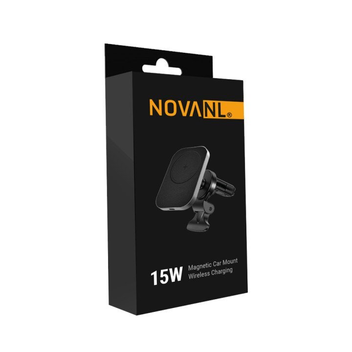 NovaNL 15W Magnetic Car Mount Wireless Charging