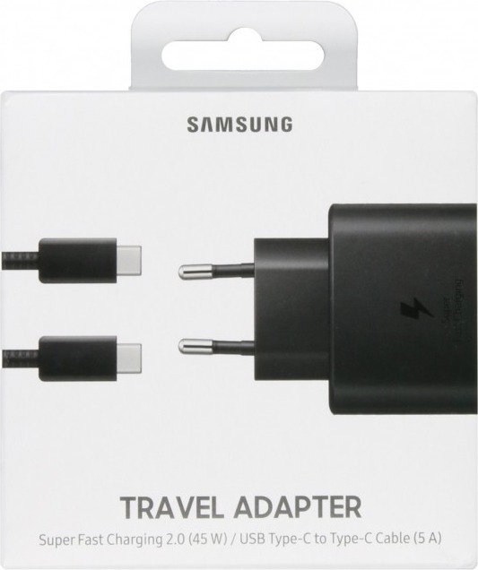 Samsung USB-C snellader 45W + USB-C kabel zwart